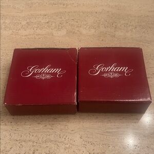 NIB - Gorham King Edward Crystal Napkin Rings - Set of 8